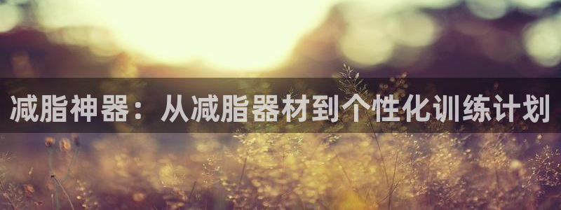 凯捷体育新能源：减脂神器：从减脂器材到个性化训练计划